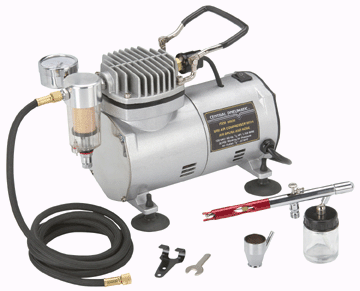 Central Pneumatic Airbrush/Compressor set